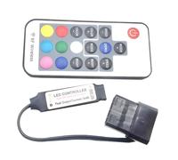 Mini contrôleur RVB DC12 V RF17 - Télécommande sans fil - Grand contrôleur RVB à 4 broches - Pour ordinateur PC - Boîtier 5050 - Éclairage LED (Molex 12 V 4 broches)