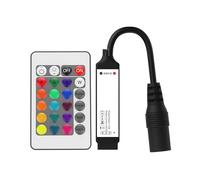 Mini contrôleur USB RGB DC 5 V 12 V 24 V 5050 for bande lumineuse LED RGB, télécommande 24 touches(USB 5V IR 24Key)