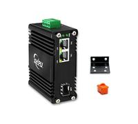 Mini convertisseur de média industriel 100/1000X SFP fibre vers Ethernet prend en charge l'installation sur rail DIN, 1 x 100/1000Base-X SFP vers 2 x 10/100/1000T RJ45 Gigabit 2 ports, entrée