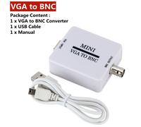 Mini convertisseur vidéo HD VGA vers BNC,boîtier convertisseur Composite VGA vers BNC,convertisseur numérique pour moniteur HDTV - Type WHITE-< =0.5m