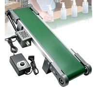 Mini Convoyeur Automatique,Convoyeur à Bande électrique Table,500*100mm avec fonctions marche avant,marche arrière et pause,Plage de réglage comprise entre 1.8-7.6 cm/s,Pour Petites Lignes Production