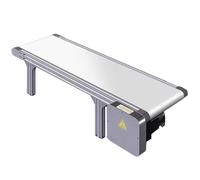 Mini convoyeur électrique à bande plate en PVC à vitesse réglable 30 x 50 cm, idéal pour emballer une chaîne de montage efficace pour les solutions de petites entreprises