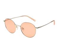 MINI Cooper |Lunettes de soleil ovales à monture complète dorée|Verres roses 100 % protégés contre les UV (Uv 400) | Homme et femme|Small|M32032-001C 53 S, rose, 53