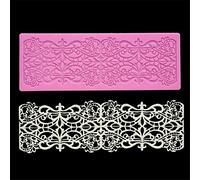 Mini Coque en silicone Fondant Tapis de dentelle Sucre Moule à Cake Fleur rétro Motif Moules à gâteaux Pâtisserie Décoration outils DIY Tapis de cuisson Imprint texturé en relief Moule de cu