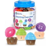 Mini Counting Cupcakes-Learning Numbers,Educational Game for Little Hands,Count 1-20,Reusable Storage,Educational Toy,Boys and Girls 3 4 5+ Years