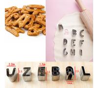 Mini coupe-lettres Alphabet en acier inoxydable Moule à pâtisserie Outils pour gâteaux