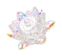 Mini Coupelle à Ongles Lotus en Cristal, Couvercle Décoratif | Récipient Transparent, Usage Bureau ou Extérieur, pour Pigments et Poudres, Format Compact, Style Élégant
