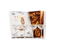 Mini Coupes à Cocktail Nick et Nora Venus | Lot de 4 | 120 ml | Petits Verres en Cristal pour Martini, Manhattan, Gimlet, Daiquiri, Cosmopolitan | Verrerie à Pied Élégante