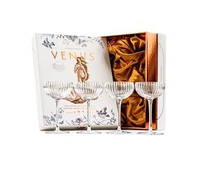 Mini Coupes à Cocktail Nick et Nora Venus | Lot de 4 | 120 ml | Petits Verres en Cristal pour Martini, Manhattan, Gimlet, Daiquiri, Cosmopolitan | Verrerie à Pied Élégante