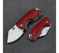 Mini Couteau Pliant En Bois Coloré,Manche À Haute Dureté,Couteau De Poche Express,Edc,Outil D'extérieur,Porte-Clés,Vente En,Bricolage - Type Brown