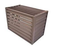 Mini couvercle en aluminium marron - Pompe à chaleur extérieure et intérieure pour protéger la clôture pour dissimuler les unités - Matériau pour une utilisation toute l'année