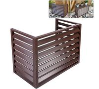 Mini couverture Split de climatiseur, Housse de protection extérieure for climatiseur en alliage d'aluminium, écran de confidentialité multicolore, plusieurs tailles(Coffee 3 Side,3p)