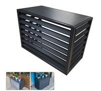 Mini couverture Split de climatiseur, Housse de protection extérieure for climatiseur en alliage d'aluminium, écran de confidentialité multicolore, plusieurs tailles(Gray 4 Side,3p)