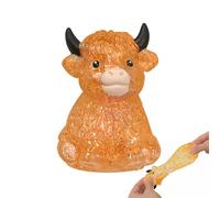 Mini Cow Fidget - Stress Relieving Animal Gadget for Relaxation | Squishy Sensory with Handheld Design, Antistress Cow Toy Work Home Office Travel Long Trips Party Favors