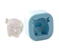 Mini Cow Silicone Mold - Decorative 3D Animal Ice Maker | Sturdy Easy-Unmolding Tray For Whiskey Cocktails And Mocktails, Fun Bar Accessory For Barbecues And Summer Parties