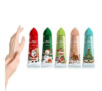 Mini Crème Pour Les Mains De Noël,Crème Pour Cadeaux De Noël,CrèmePour Les Mains,CrèmeHydratante Pour LesMains,Réparatrices Et Hydratantes,Cadeau Et D'anniversaire Pour NoëlFemmes,30g,5PCS