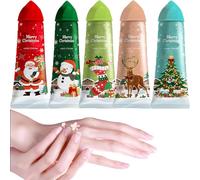 Mini Crèmes pour les Mains,Crème pour les Mains Noël,Coffret Crème de Mains Noël,Creme Main Noël 5x30ml,Coffret de crème pour les mains,Crème Hydratante Pour Les Mains pour les Mains Sèches et Gercées