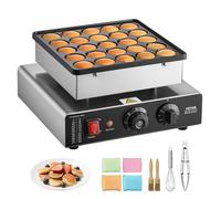 Mini Crêpière Électrique Appareil À Pancakes Capacité 25Pcs De 43 Mm De Diamètre Machine À Poffertjes Dorayaki Grille Anti[PE60]