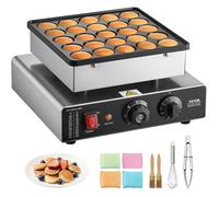 Mini Crêpière Électrique, Appareil À Pancakes Capacité 25Pcs De 43 Mm De Diamètre, Machine À Poffertjes Dorayaki Grille Anti[AA230]