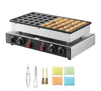 Mini Crêpière Hollandaise, Machine À Dorayaki, Gaufrier Antiadhésif Professionnel, Double Température Et Minuterie RéPartition Uniforme De La Chaleur