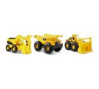 Mini crew Pack de 3 Camion benne Chargeur frontal et excavatrice - 18 cm