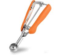 Mini cuillère à biscuits inox orange avec déclencheur 25 mm Vendos85