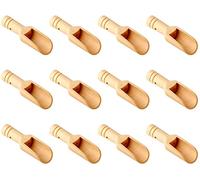 Mini cuillères en bois - Mini cuillères en bambou pour sels de bain, cuillères à thé, cuillères à poudre, cuillères à bonbons en bois