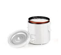 Mini Cuiseur à Riz 1.0L Tigre Blanc Cuiseur Vapeur Portable de Voyage Petit 15 Minutes Cuisson Rapide Poêle Amovible Antiadhésive Garde au Chaud Convient pour 12 Personnes pour Cuisiner