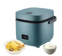 Mini Cuiseur à riz, Cuiseur à riz électrique de 1.2L, Comprend cuiseur vapeur cuillère à riz, facile à nettoyer, Acier inox, 200W