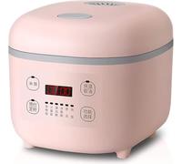 Mini Cuiseur à Riz Ménage Multifutiol Rendez-Vous Intelligent Chronométrage Cuiseur à Riz Pot Intérieur Antiadhésif pour 1-4 Personnes, Pink