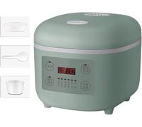 Mini Cuiseur à Riz Ménage Multifutiol Rendez-Vous Intelligent Chronométrage Cuiseur à Riz Pot Intérieur Antiadhésif pour 1-4 Personnes, Green