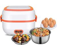 Mini cuiseur à riz multifonctionnel autoguant pour déjeuner électrique portable avec bols, plateau à vapeur pour la maison, le bureau, l'école, le riz, les légumes, la viande, les œufs de viande