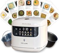 Mini cuiseur à riz petit multicuiseur 0,8 l riz 4 personnes, 10 programmes pour TOUS les types de riz inclus Low Sugar Rice Basmati grains complets cuiseur vapeur bouillie soupe braiser (blanc crème