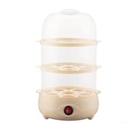 Mini cuiseur vapeur à usage domestique avec anti-brûlure sèche et mise hors tension automatique, peut contenir 5 œufs par couche avec option de 3 pour les couches, appareil de cuisson efficace pour le