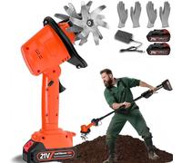 Mini cultivateur sans Fil 24V, Rotavateur électrique de Jardin de Mise à Niveau 2026 avec Chargeur de Batteries 2x1.5Ah et Tige d'extension, 235RPM, Largeur et Profondeur de 10 cm pour Jardinage