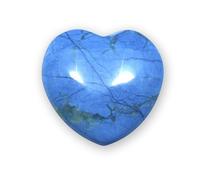 Mini cœur en cristal howlite turquoise - 25 mm