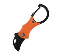 Mini cutter de poche, porte-clés pliable avec lame de 35 mm pour EDC Camping Randonnée Mousqueton Outil Portable Noir