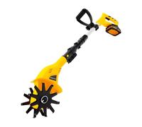 Mini débroussailleuse à batterie 20 V avec double rotor lames - Prise UE 230 V - Mini cultivateur électrique portable avec manche réglable - Fraise de sol sans fil pour jardin, parterre, désherber et