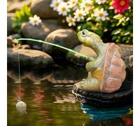 Mini Décoration de Bassin - Figurines pour Jardin et Extérieur - Tortue, Panda, Grenouille, Cochon - Statues Décoratives en Résine Résistantes aux Intempéries