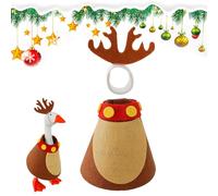 Mini décoration de costume d'animal le -18 cm festif Figurine de Noël Accessoire | Light Velvet Dress une de fenêtre, étudiant, enseignant, collègue | Bibliothèque étagère cheminée