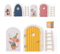 Mini Décoration De Maison De - Porte De Fée En Bois, Décoration De Maison Elfe, Artisanat Mural De Chambre De Bébé, Ornement Commémoratif Suspendu, Petit Accessoire Fantastique | Style De Chamb