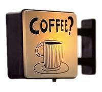 Mini décoration magnétique pour réfrigérateur de café, style rétro avec lumière ambiante chaude, décoration vintage pour cuisine, bureau à domicile ou bar (B)