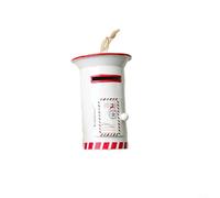 Mini décorations de boîte aux lettres de Noël en métal avec porte fonctionnelle pour décoration de maison de vacances, sapin de Noël à suspendre ou présentoir d'étagère 6,5 x 6,5 x 10 cm (blanc)