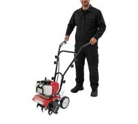 Mini défonceuse à essence 52 cc - 1,9 kW - Rouge | Griffes de jardin 6500-7000 tr/min, hachette de jardin de 30 cm de largeur de travail, fraise à creuser de 3 à 12 cm de
