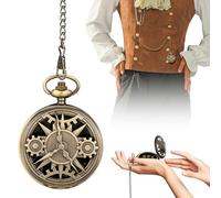 Mini Dés DND, Dés Polyédriques en Métal avec Boîtier de Montre de Poche en Bronze Steampunk, Polyédriques Dé Portable, Rétro Jeu De Rôle Dés en Métal, pour Donjons et Dragons, RPG de Table (M1)