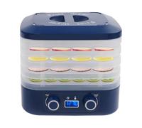 Mini déshydrateur de cuisine 160 W avec 5 plateaux et 5 sacs de conservation scellés, affichage LED, 35-70 °C, minuterie 48 h, déshydrateur de fruits pour figues, citrons, fraises, bœuf, bleu