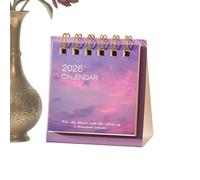 Mini Desk Calendar - Monthly Organizer for Office | 2026 Table Planner with Easy View, Home School Accessory, Adult Men Women Tool, Employee Coworker Gift, Christmas New Year Accent, Father’s Day Dad