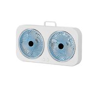 Mini Desk Fan - Ventilateur Clip À La Taille | Dispositif De Refroidissement À Double Tête | Bureau Petit Quiet | Bureau Silencieux Rechargeable USB Rechargeable Pour Camping Dans La Salle De Sport