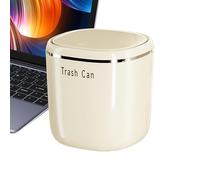 Mini Desk Trash Can - 5.51 Inch 2.6l Press Top Waste Bin | Desktop Bin, Push-Down, Press-To-Open Lid.for Bathroom Kitchen, Bedroom Dorm Room Car and Indoor Outdoor Garbage
