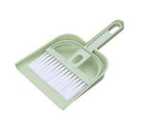 Mini Desktop Broom and Dustpan Set | Plastic Maintenance Brush for Keyboard/Car/Home | Compact Sweep Tool for Debris & Hair (Verte)